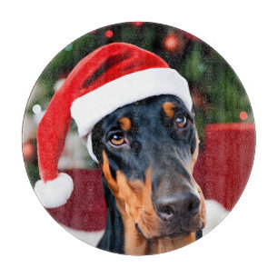 Planche À Découper Noël Doberman