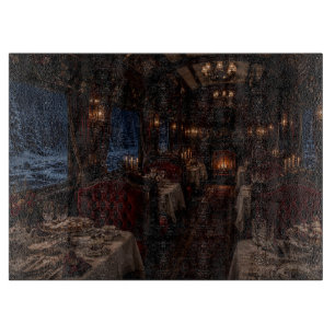 Planche À Découper Noël Fenêtre enneigée Salle à manger Verre Découpe