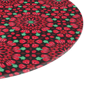 Planche À Découper Noël Floral rouge