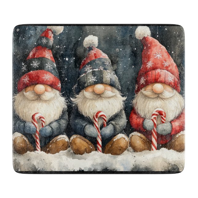 Planche À Découper Noël Gnome mignon (Devant)