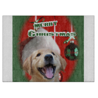 Planche À Découper Noël Golden Retriever