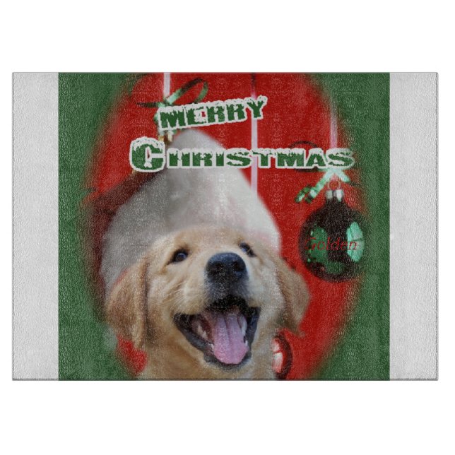 Planche À Découper Noël Golden Retriever (Devant)