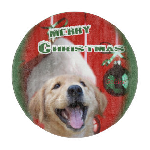 Planche À Découper Noël Golden Retriever