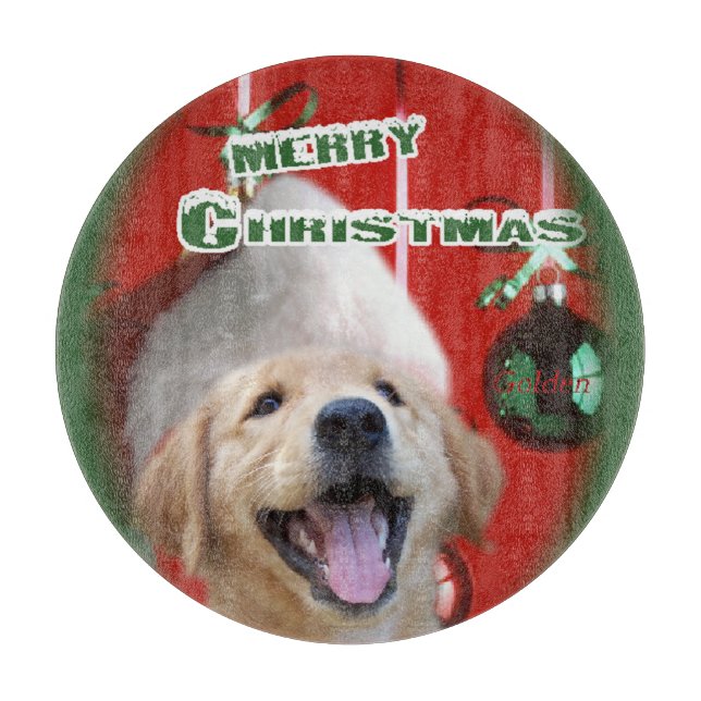 Planche À Découper Noël Golden Retriever (Devant)