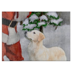 Planche À Découper Noël Golden Retriever
