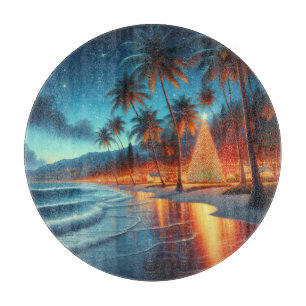 Planche À Découper Noël hawaïen/tropical