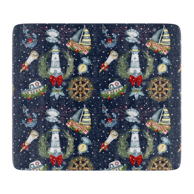 Planche À Découper Noël nautique (Devant)