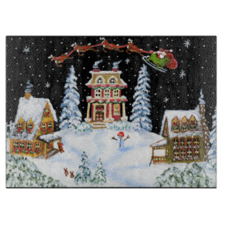 Planche À Découper Noël, Père Noël, Claus, coupe, panneau, renne