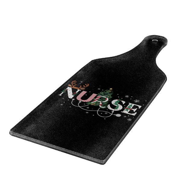Planche À Découper Noël Père Noël Préférée Infirmière Noël Cadeaux Fê (Coin)