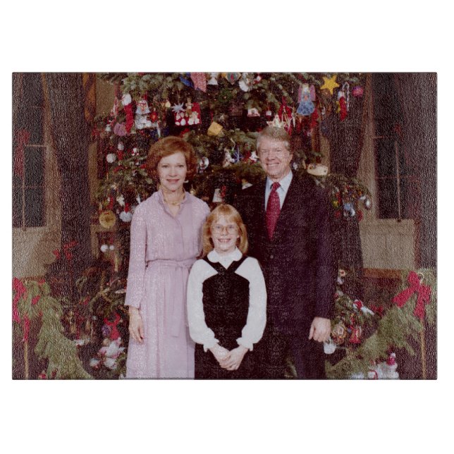 Planche À Découper Noël Président James Jimmy Carter Maison Blanche (Devant)