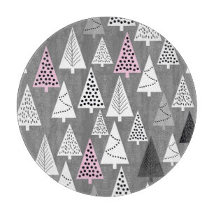 Planche À Découper Noël simple : Motif d'arbre Abstrait