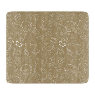 Planche À Découper Noël vintage Gingerbread Man et père Noël