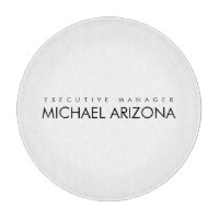 Noir & Blanc Minimaliste Simple Plaque Moderne