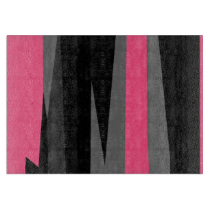 Planche À Découper Noir rose et gris
