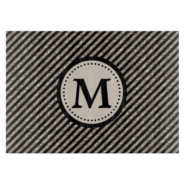 Planche à découper noire de rayure de parties (Devant)