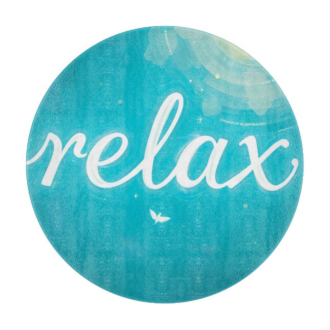 Planche À Découper Nom : Blue Relax Design (Devant)