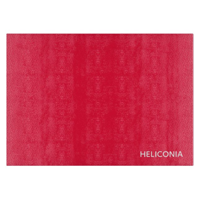 Planche À Découper nom de couleur rouge d'Heliconia (Devant)