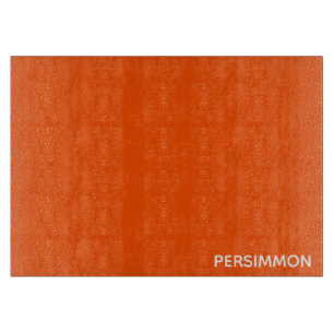 Planche À Découper Nom de couleur rouge persimon