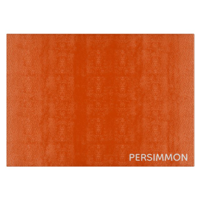 Planche À Découper Nom de couleur rouge persimon (Devant)