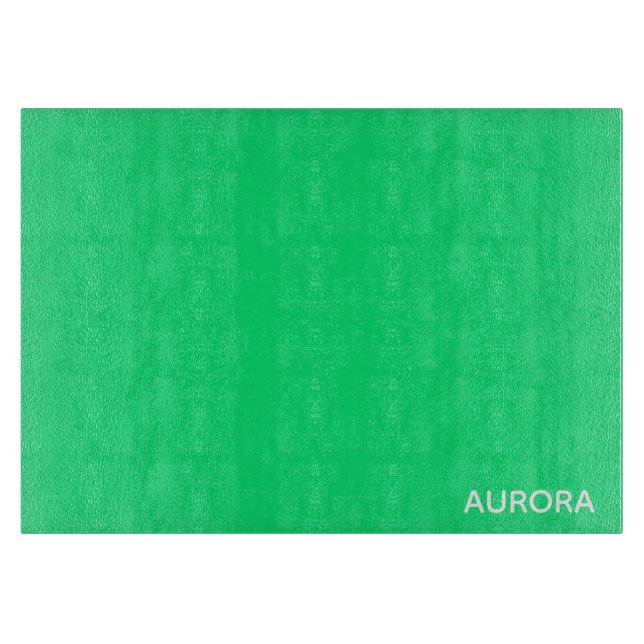 Planche À Découper Nom de couleur verte Aurora (Devant)