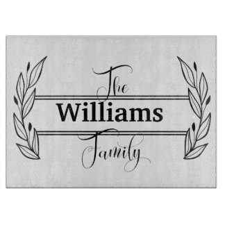 Planche À Découper Nom de famille décoratif personnalisé Monogramme