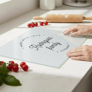 Planche À Découper Nom de famille personnalisé CUISINE CHIC