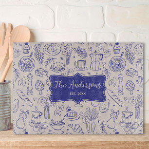 Planche À Découper Nom de famille personnalisé Nourriture mignonne de