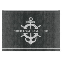 Nom du bateau moderne Ancre de roue du navire Gris
