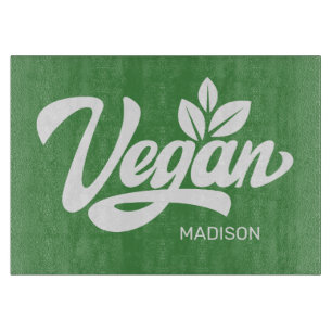 Planche À Découper Nom et couleur personnalisés Vegan