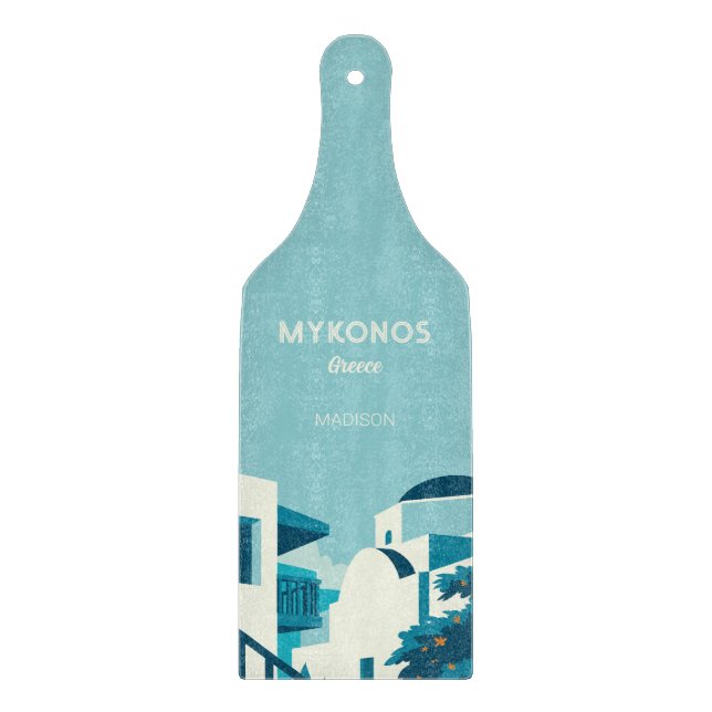 Planche À Découper Nom et texte personnalisés Grèce (Devant)