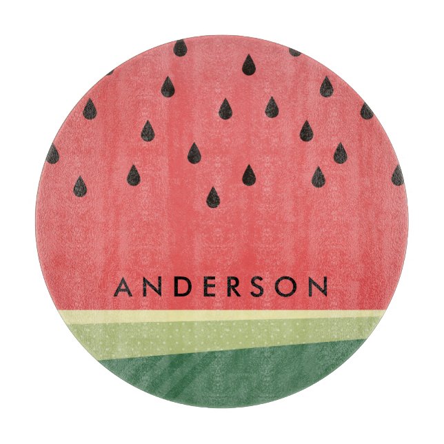 Planche À Découper Nom fait sur commande délicieux de la pastèque | (Devant)