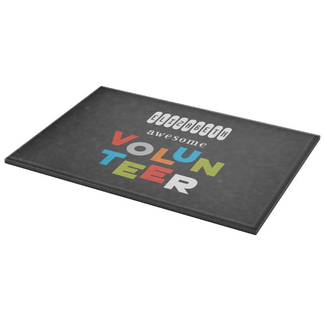 Planche À Découper Nom Personnalisé, Awesome Bénévole Appréciation (Coin)