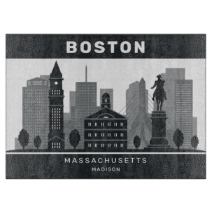 Planche À Découper Nom personnalisé Boston Massachusetts