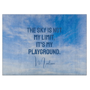Planche À Découper Nom personnalisé Citation Ciel