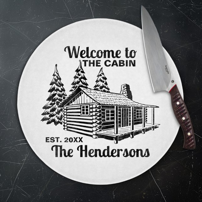 Planche À Découper Nom personnalisé et Cabine de journal de dates ave (Créateur téléchargé)