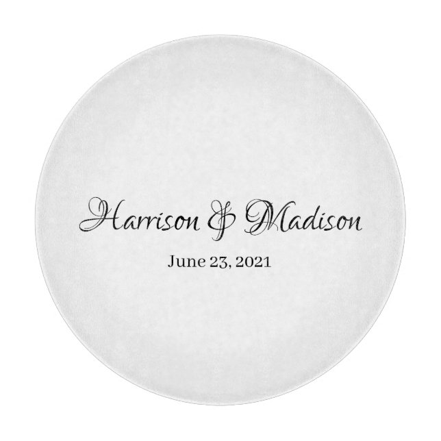 Planche À Découper Nom personnalisé et Mariage de date (Devant)