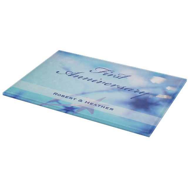 Planche À Découper Nom personnalisé, Étincelle du premier Mariage (Coin)