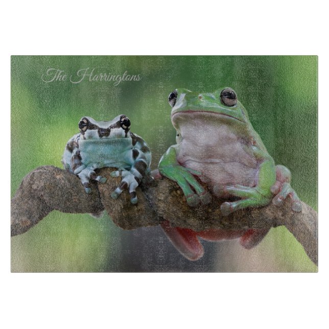 Planche À Découper Nom personnalisé Grenouille (Devant)
