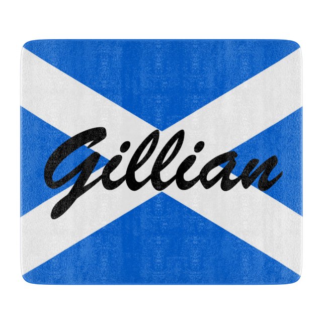 Planche À Découper Nom personnalisé Scottish Flag cbcnt (Devant)