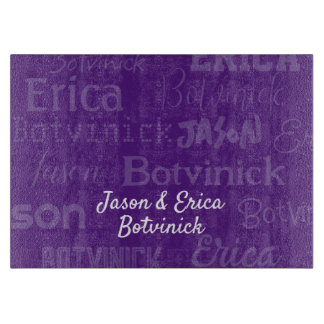 Planche À Découper Nom pourpre Challah Board