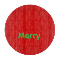 Nom vert joyeux sur fond rouge