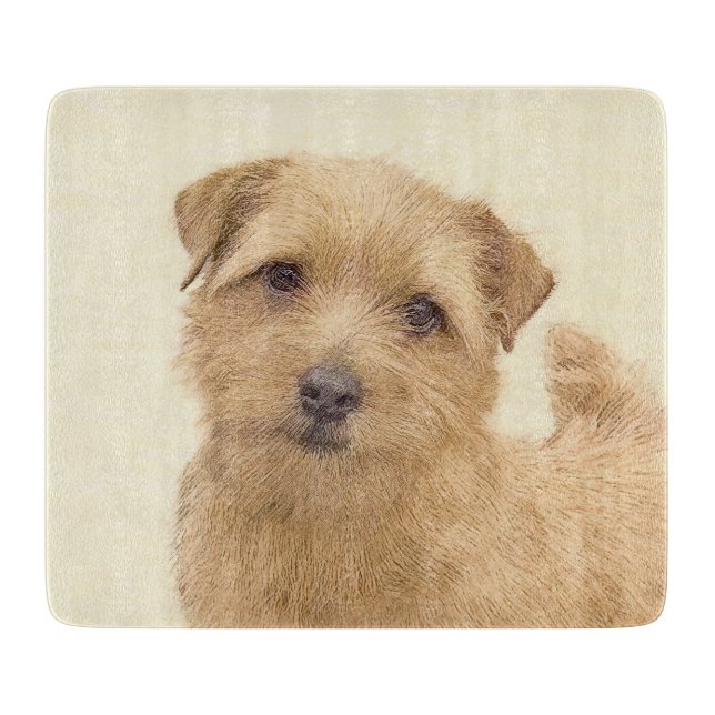 Planche À Découper Norfolk Terrier Peinture - Art Chien original (Devant)