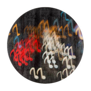 Planche À Découper notes musicales Abstraites : lumières bokeh arrièr