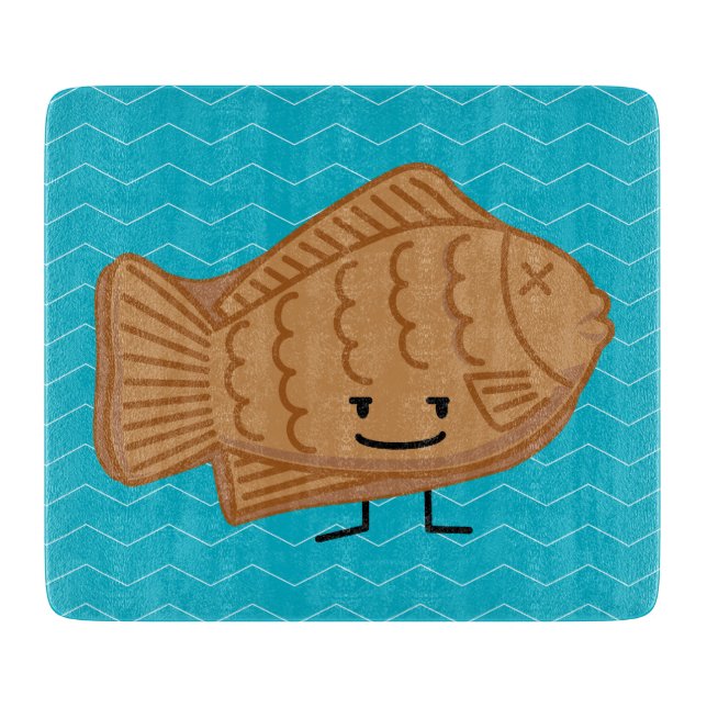 Planche À Découper Nourriture Poisson-Formée japonaise de festival de (Devant)