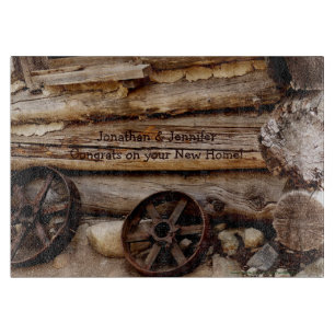 Planche À Découper Nouveau Accueil Carte de coupe de verre personnali