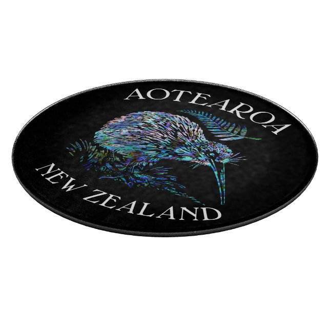 PLANCHE À DÉCOUPER NOUVELLE-ZÉLANDE KIWI FERN PAUA (Coin)