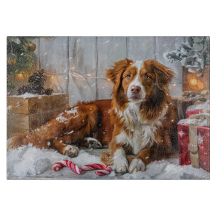 Planche À Découper Nova Scotia Duck Tolling Retriever de Noël Festif