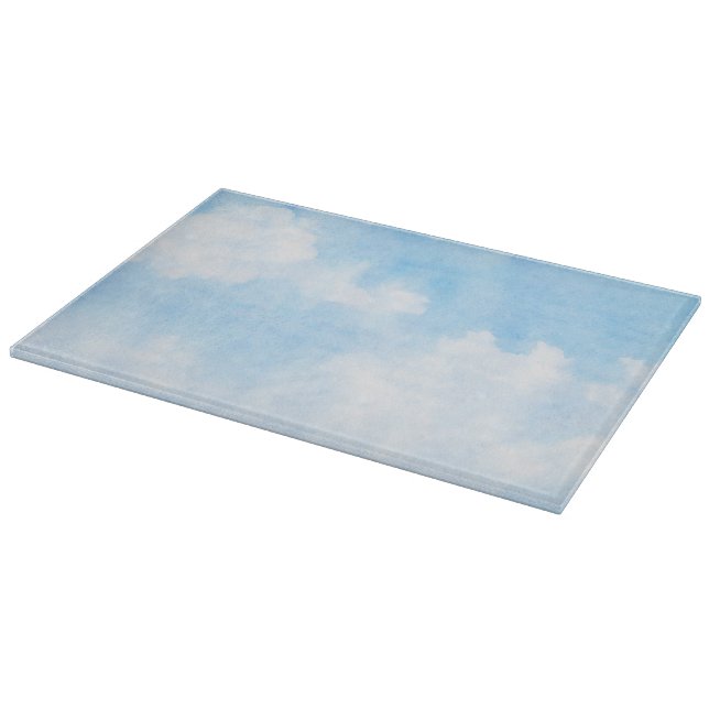 Planche À Découper Nuages d'aquarelle et arrière - plan de ciel (Coin)