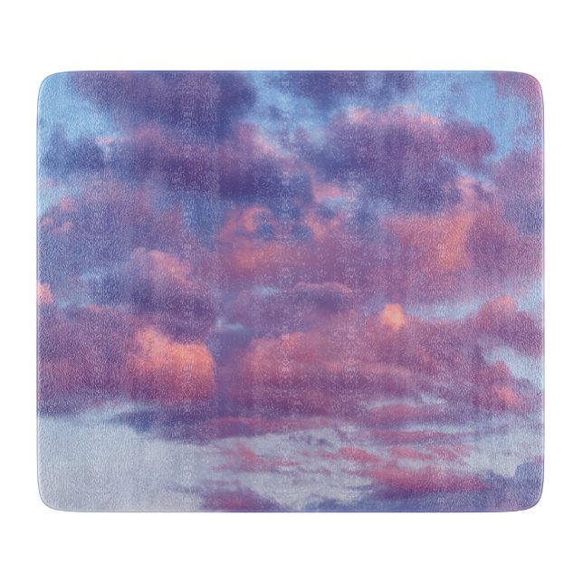 Planche À Découper Nuages roses et violets (Devant)