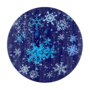 Planche À Découper Nuit de Noël neige